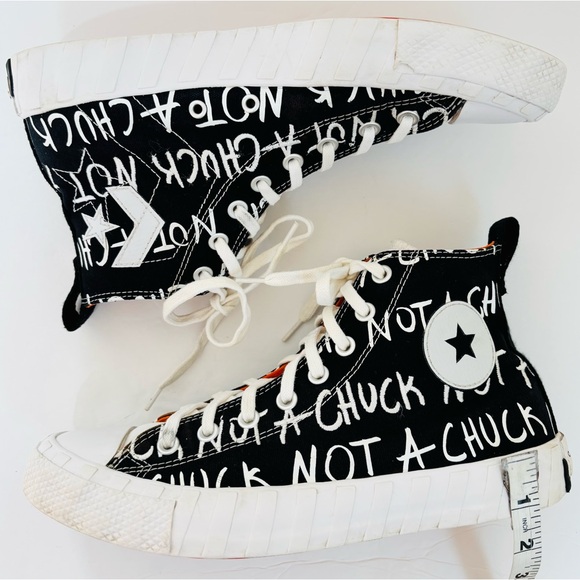 Converse Men's 9 Not a Chuck 70 HI UNT1TL3D Black White Platform Sneakers - Picture 14 of 16